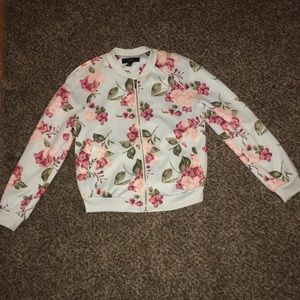 FOREVER 21 Floral bomber jacket